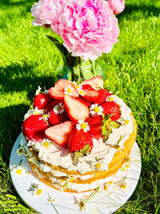 Strawberry Lemon Olive Oil Cake