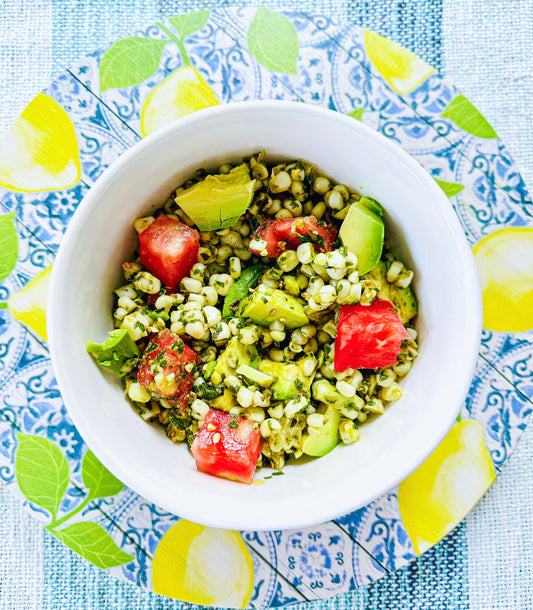 Pesto Corn and Avocado Salad