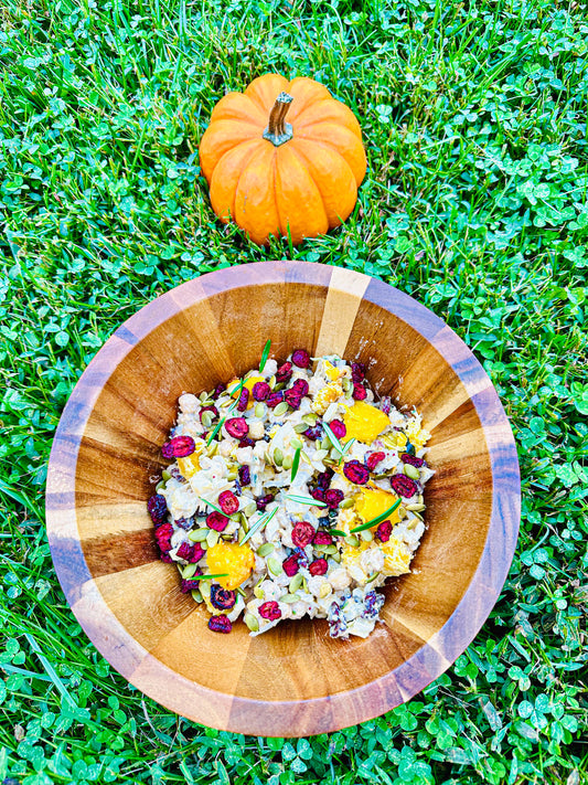 Acorn Squash & Chickpea Salad with Tahini Dressing