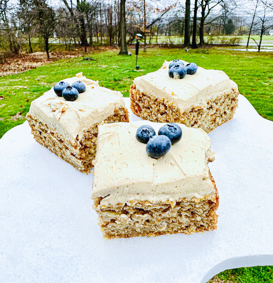Banana Oatmeal Cake with Brown Butter Cream Cheese Frosting